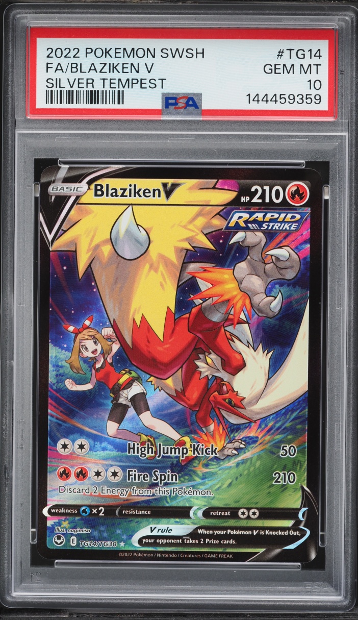 2022 Pokemon Sword & Shield Silver Tempest CHR Blaziken V #TG14 PSA 10 GEM MINT