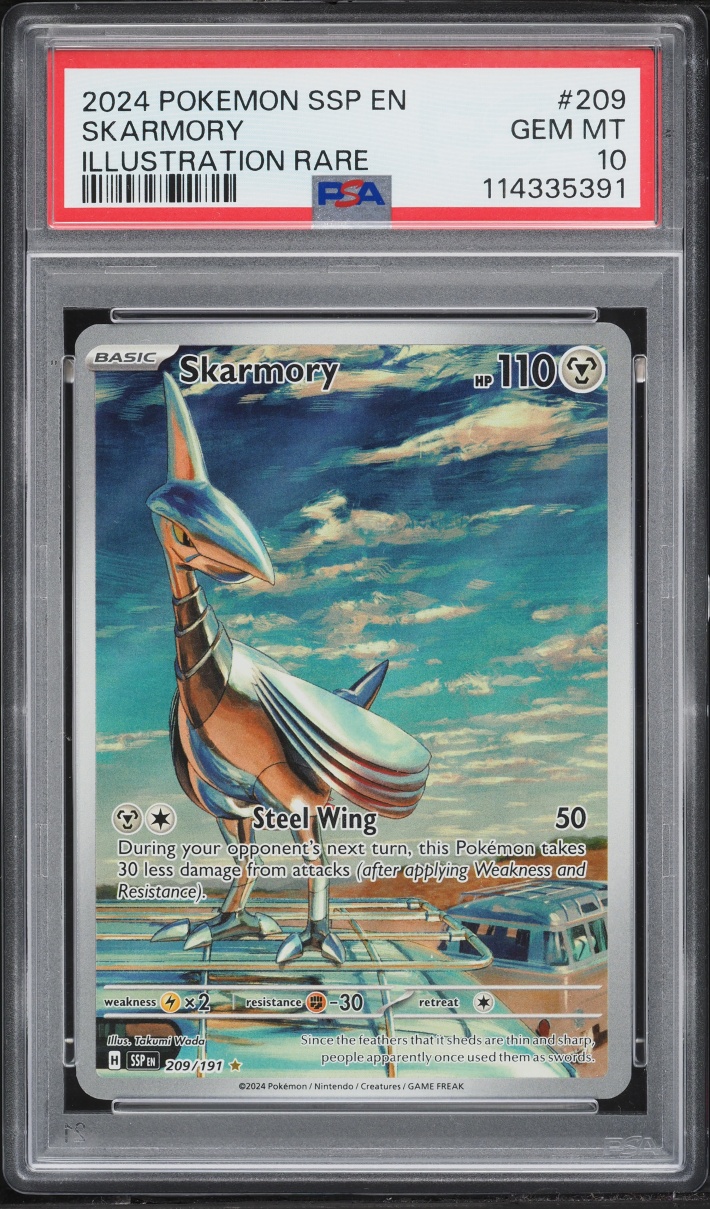 2024 Pokemon Scarlet & Violet Surging Sparks IR Skarmory #209 PSA 10 GEM MINT