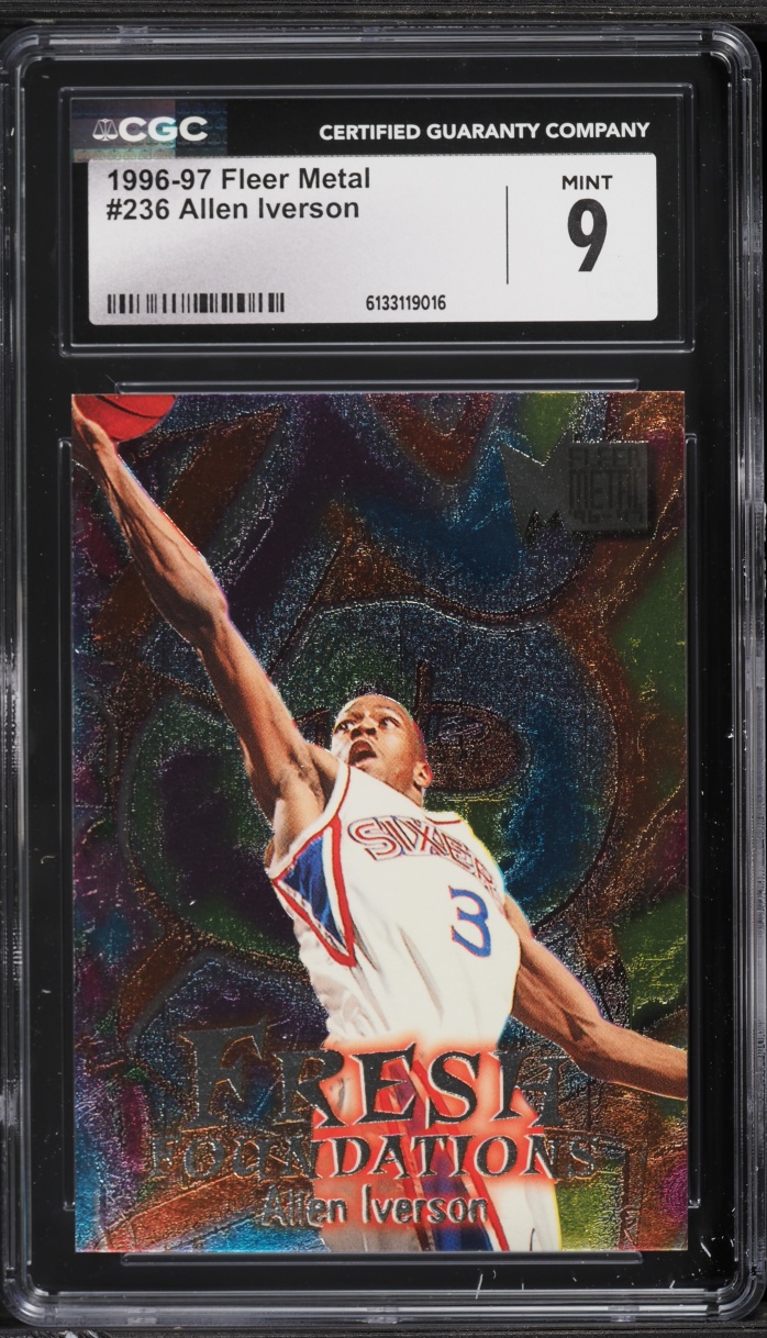 1996 Metal Fresh Foundations Allen Iverson ROOKIE #236 CGC 9 MINT