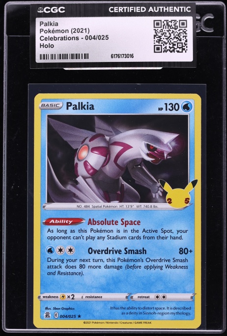 2021 Pokemon Sword & Shield Celebrations Holo Palkia #4 CGC AUTH