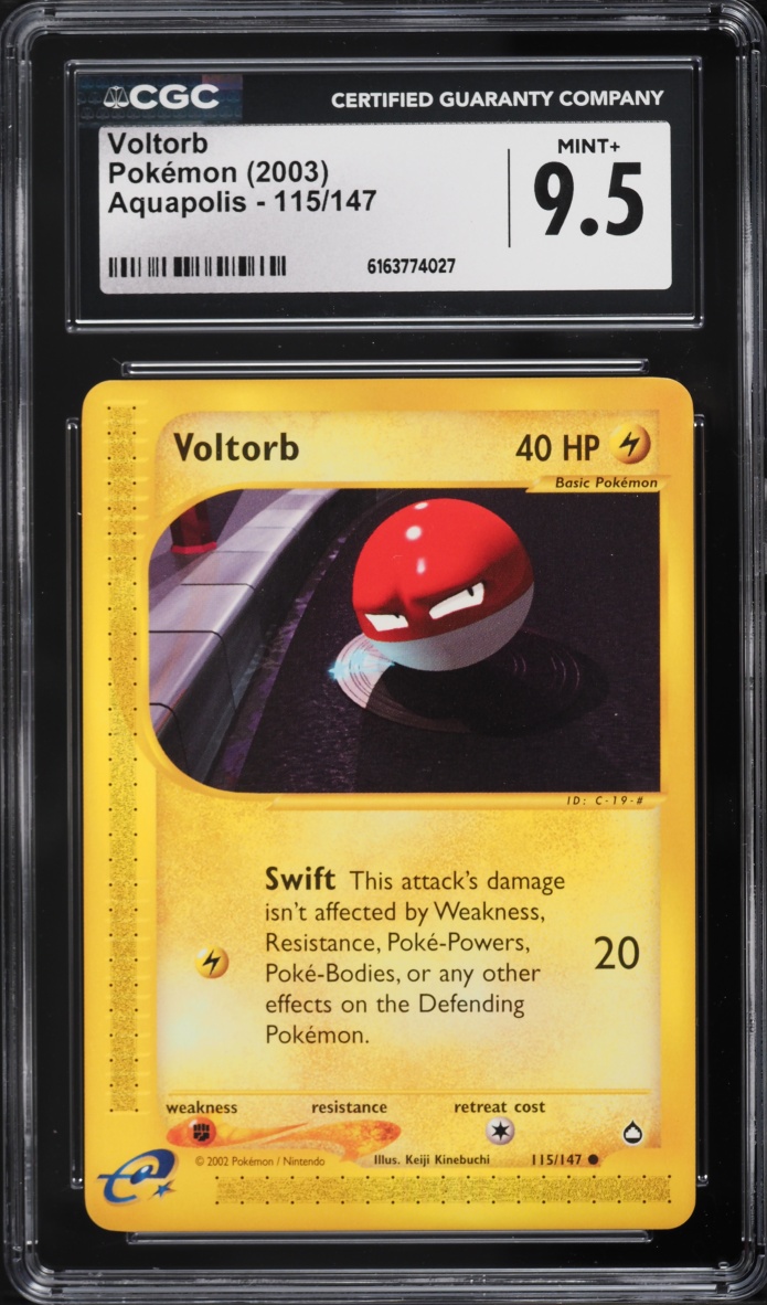 2003 Pokemon Aquapolis Voltorb #115 CGC 9.5 MINT+
