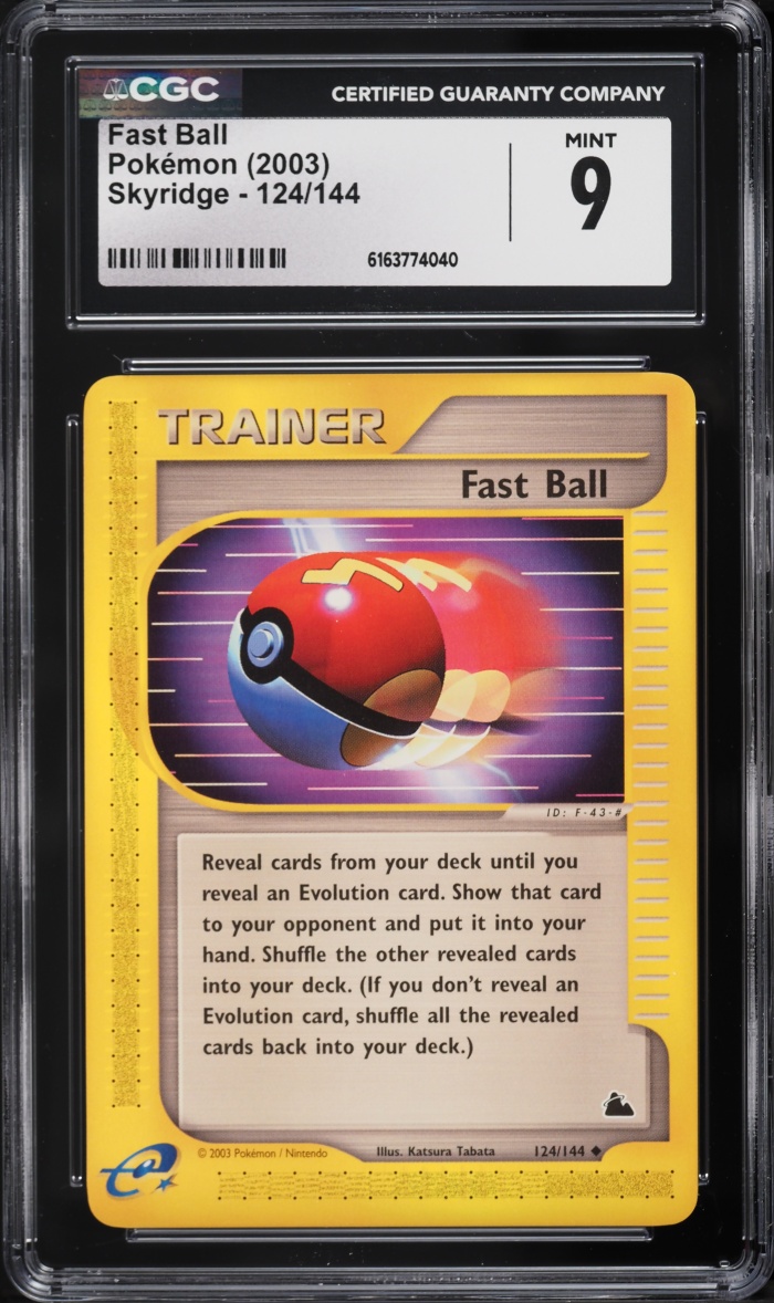 2003 Pokemon Skyridge Fast Ball #124 CGC 9 MINT
