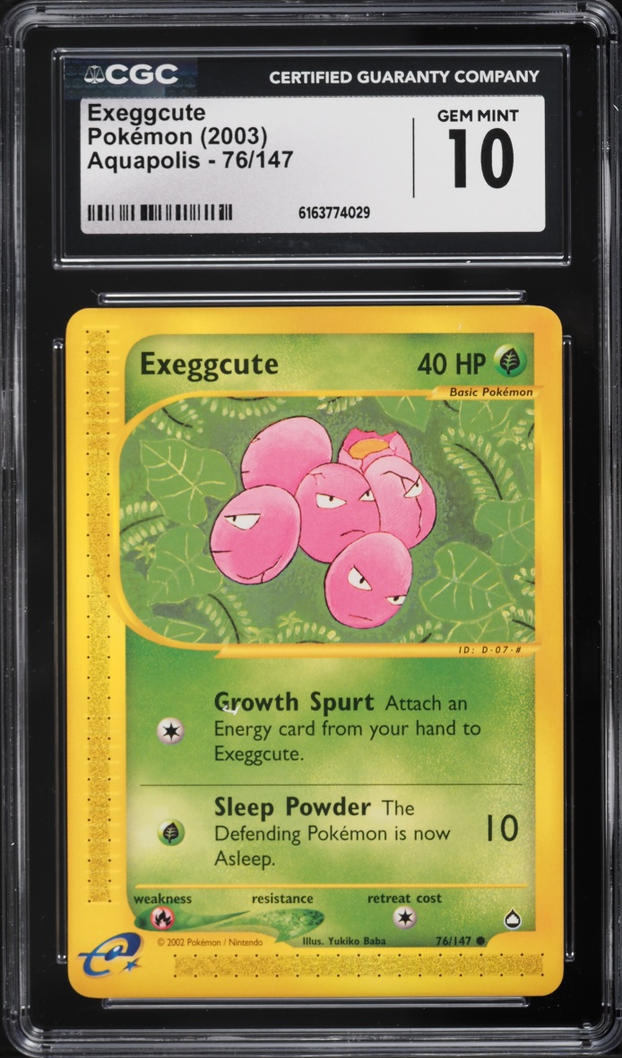 2003 Pokemon Aquapolis Exeggcute #76 CGC 10 GEM MINT
