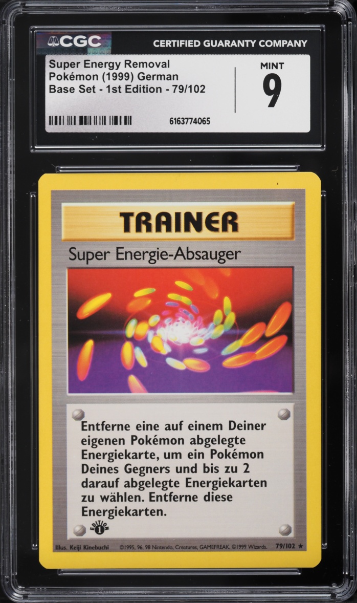 1999 Pokemon German Base Set 1st Edition Super Energy Removal #79 CGC 9 MINT