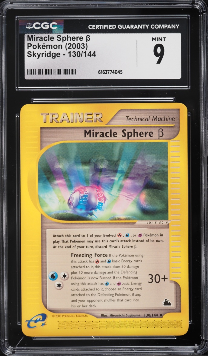 2003 Pokemon Skyridge Miracle Sphere #130 CGC 9 MINT