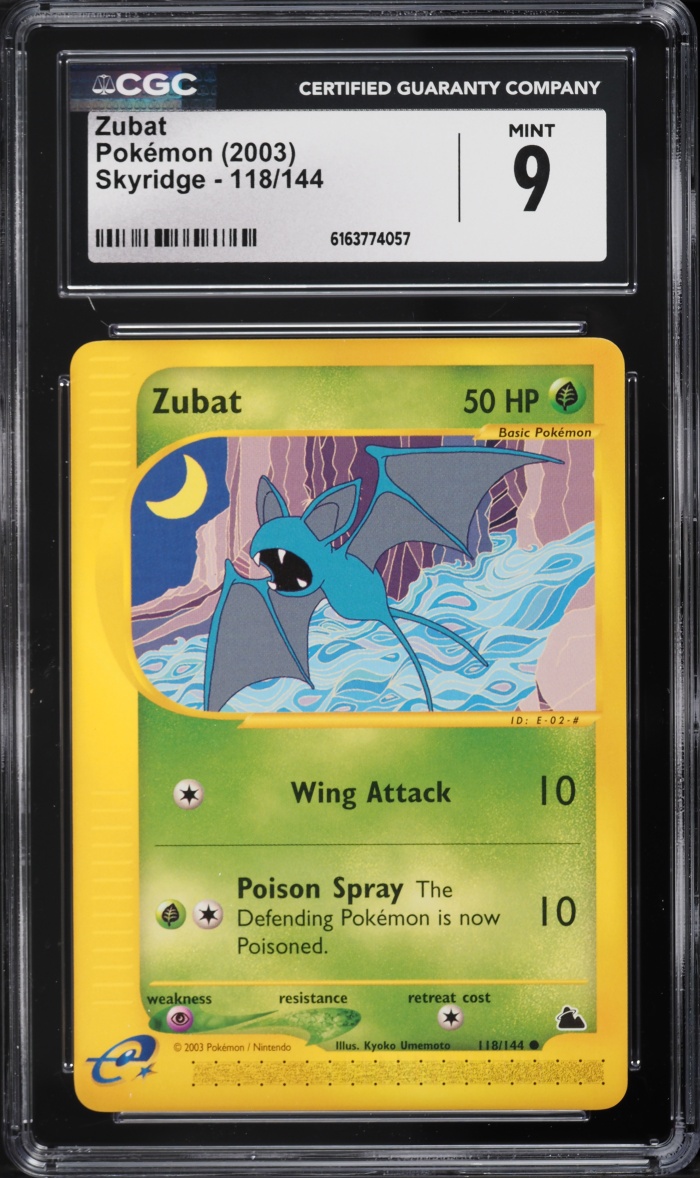 2003 Pokemon Skyridge Zubat #118 CGC 9 MINT