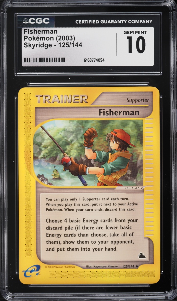2003 Pokemon Skyridge Fisherman #125 CGC 10 GEM MINT
