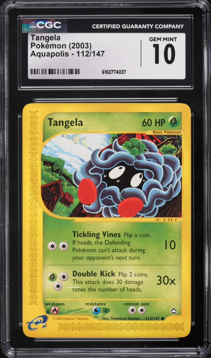 2003 Pokemon Aquapolis Tangela #112 CGC 10 GEM MINT