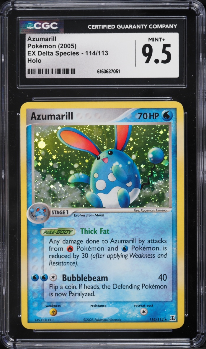 2005 Pokemon EX Delta Species Holo Azumarill #114 CGC 9.5 MINT+