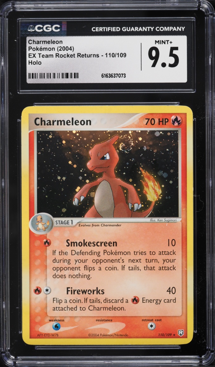 2004 Pokemon EX Team Rocket Returns Holo Charmeleon #110 CGC 9.5 MINT+