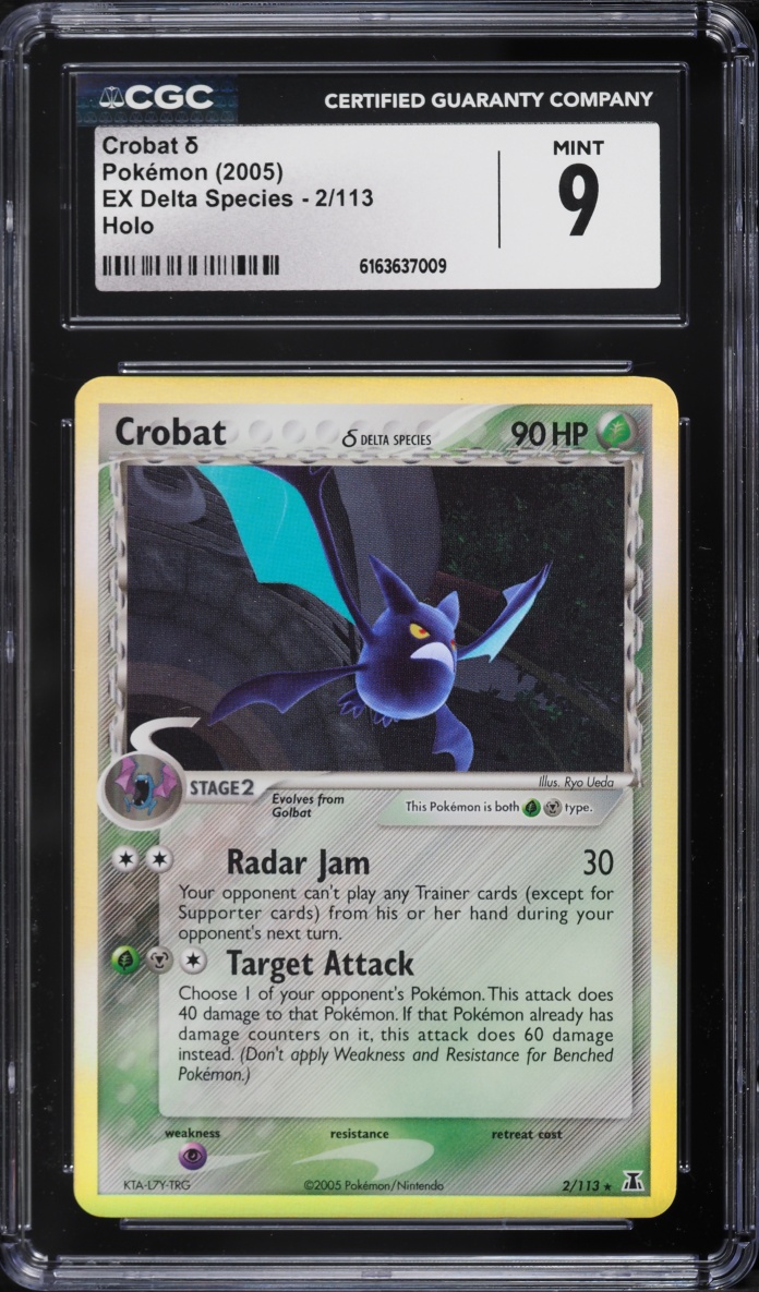 2005 Pokemon EX Delta Species Holo Crobat #2 CGC 9 MINT