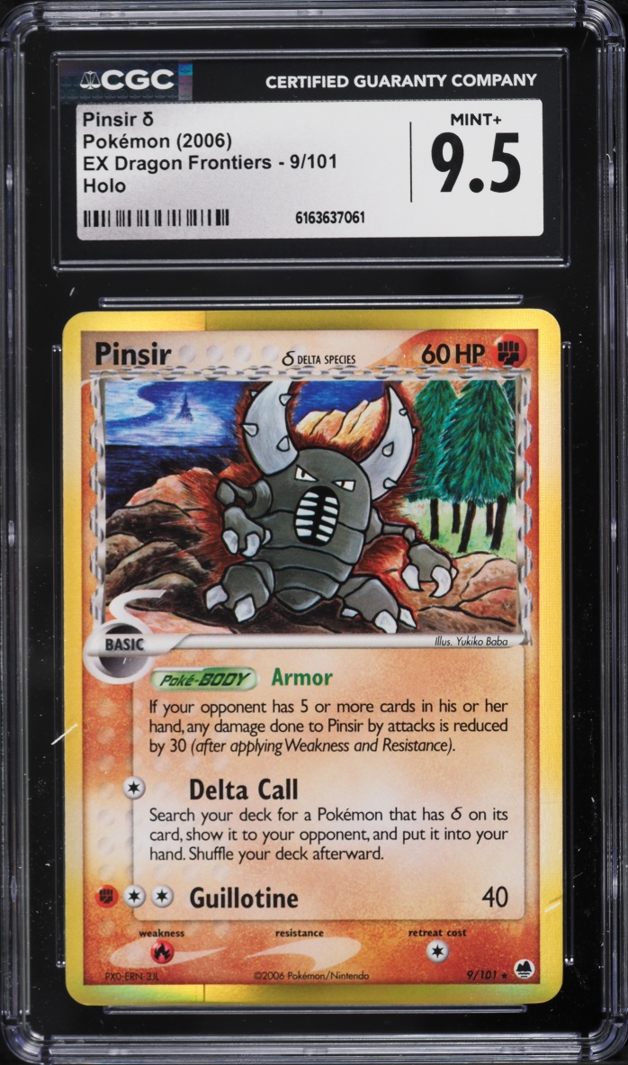 2006 Pokemon EX Dragon Frontiers Holo Pinsir #9 CGC 9.5 MINT+