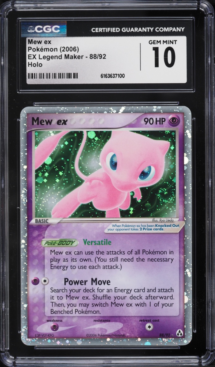 2006 Pokemon EX Legend Maker Holo Mew Ex #88 CGC 10 GEM MINT