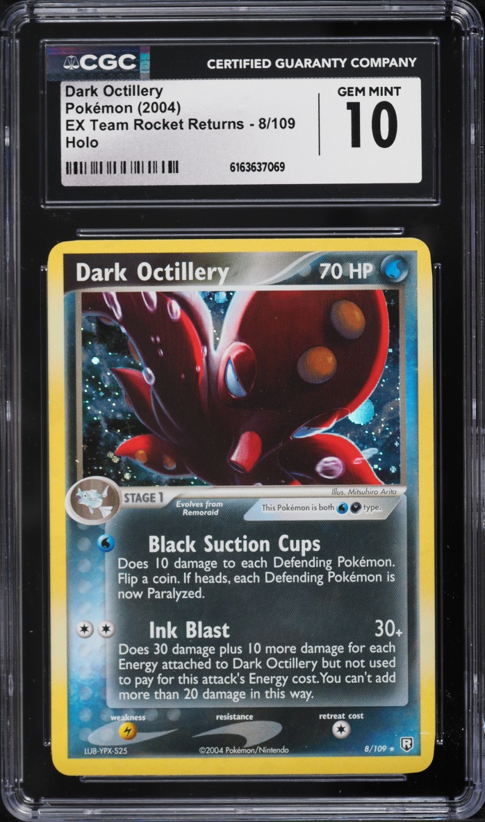2004 Pokemon EX Team Rocket Returns Holo Dark Octillery #8 CGC 10 GEM MINT