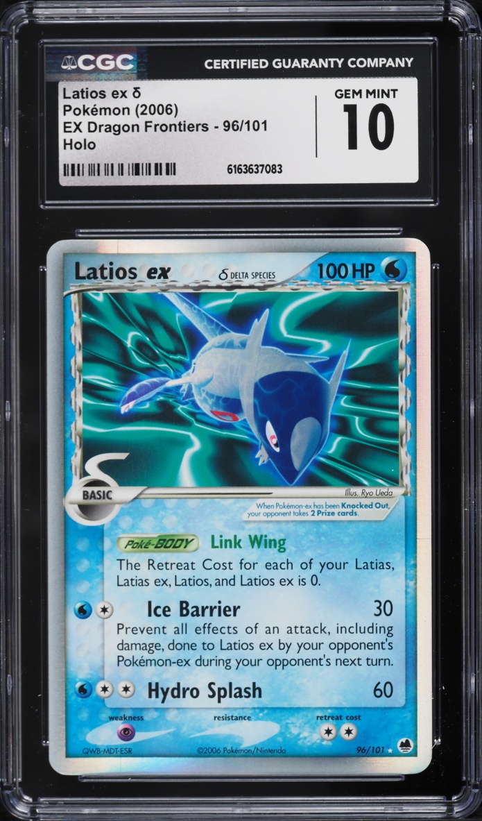 2006 Pokemon EX Dragon Frontiers Holo Latios Ex #96 CGC 10 GEM MINT