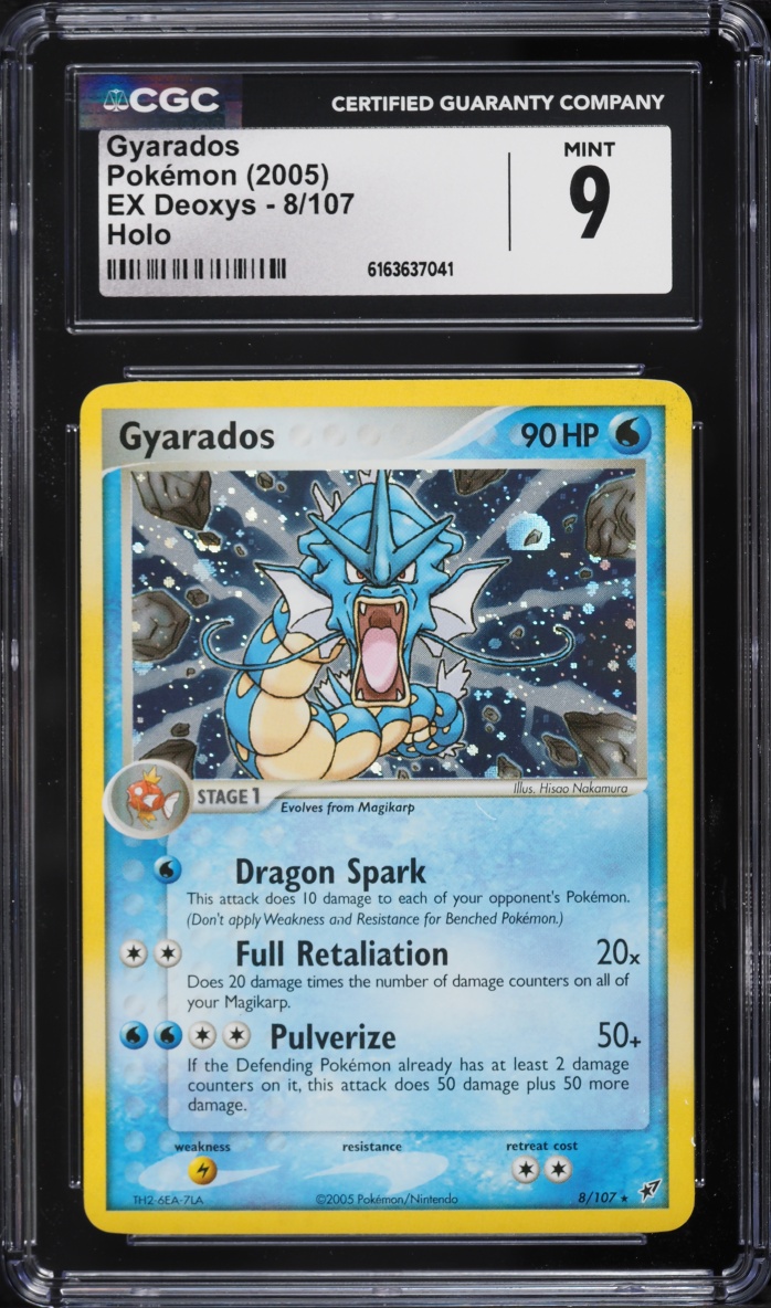 2005 Pokemon EX Deoxys Holo Gyarados #8 CGC 9 MINT