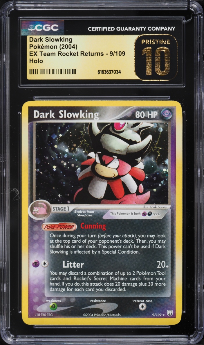2004 Pokemon EX Team Rocket Returns Holo Dark Slowking #9 CGC 10 PRISTINE