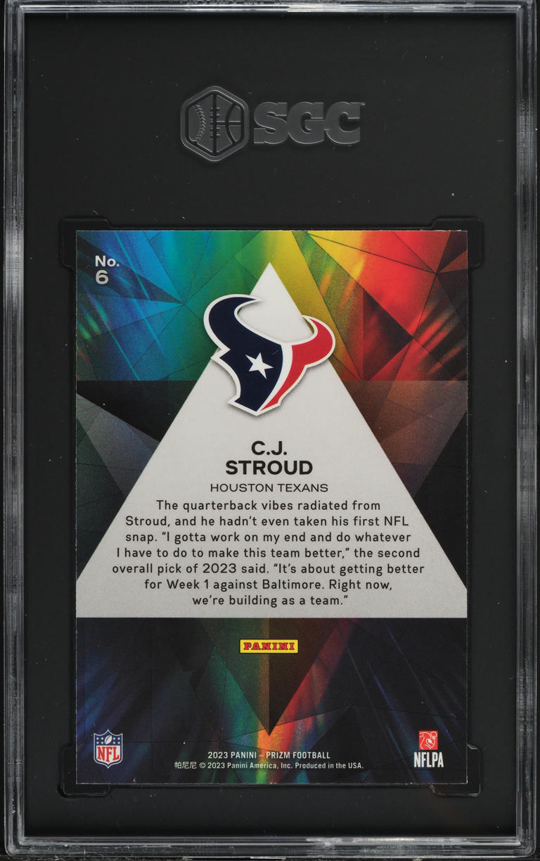 2023 Panini Prizm Prizmatic C.J. Stroud ROOKIE #6 SGC 9.5 MINT+