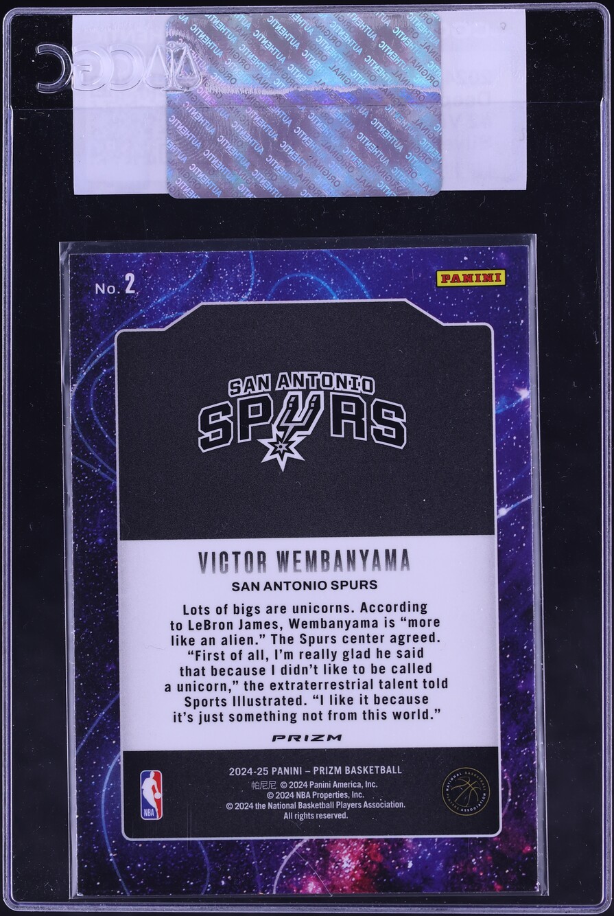 2024 Panini Prizm Deep Space Silver Victor Wembanyama #2 CGC AUTH