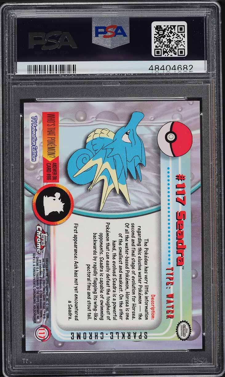 2000 Pokemon Topps Chrome Series 2 Sparkle Seadra #117 PSA 10 GEM MINT