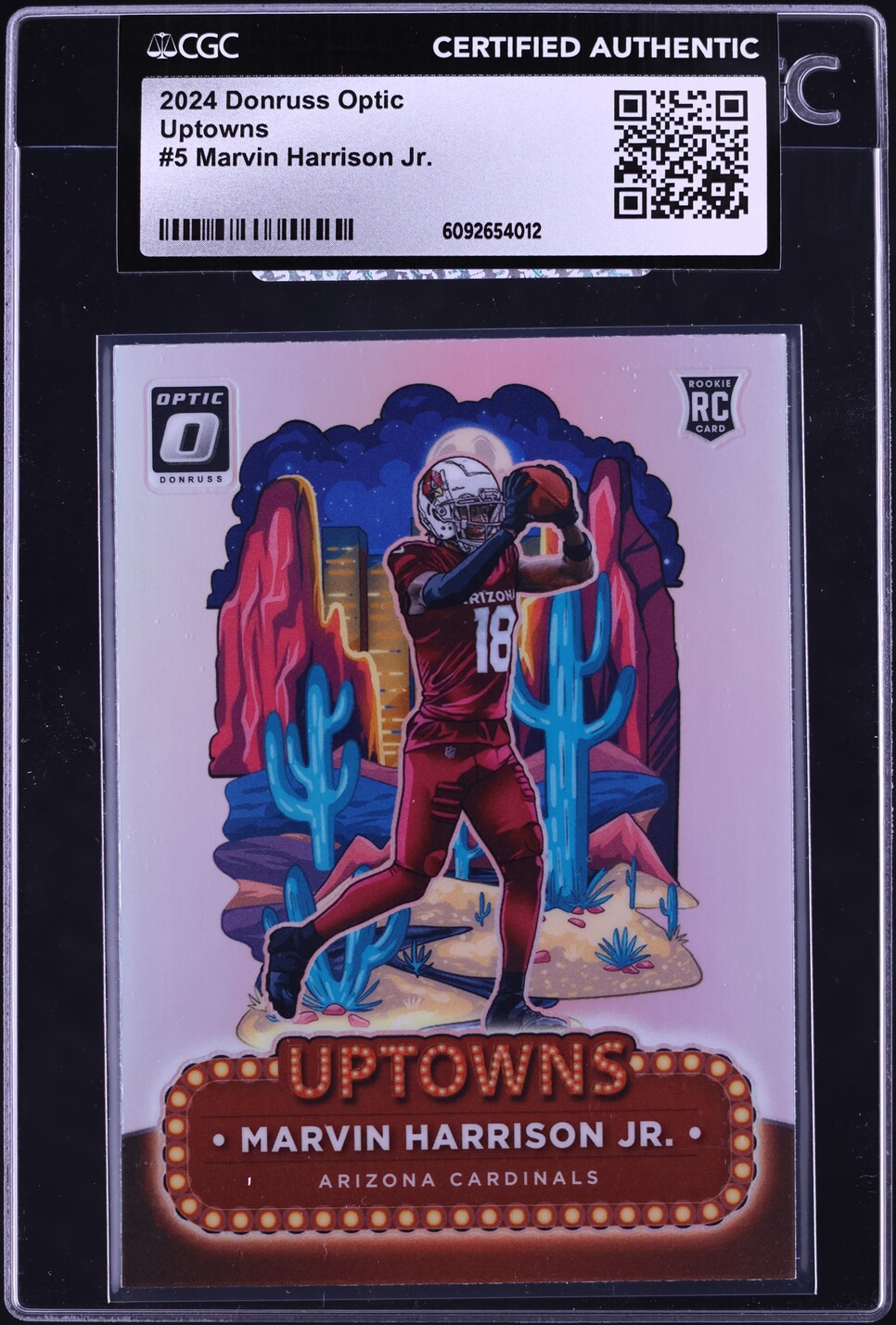 2024 Donruss Optic Uptowns Marvin Harrison Jr. ROOKIE #5 CGC AUTH