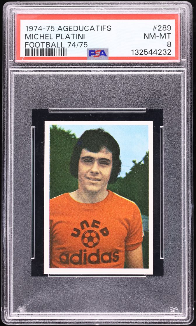 1974 Ageducatifs Soccer Michel Platini ROOKIE #289 PSA 8 NM-MT