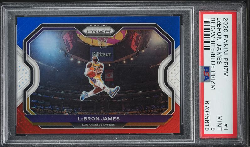 2013 Panini Prizm Monster Box Red White Blue LeBron James #19 PSA