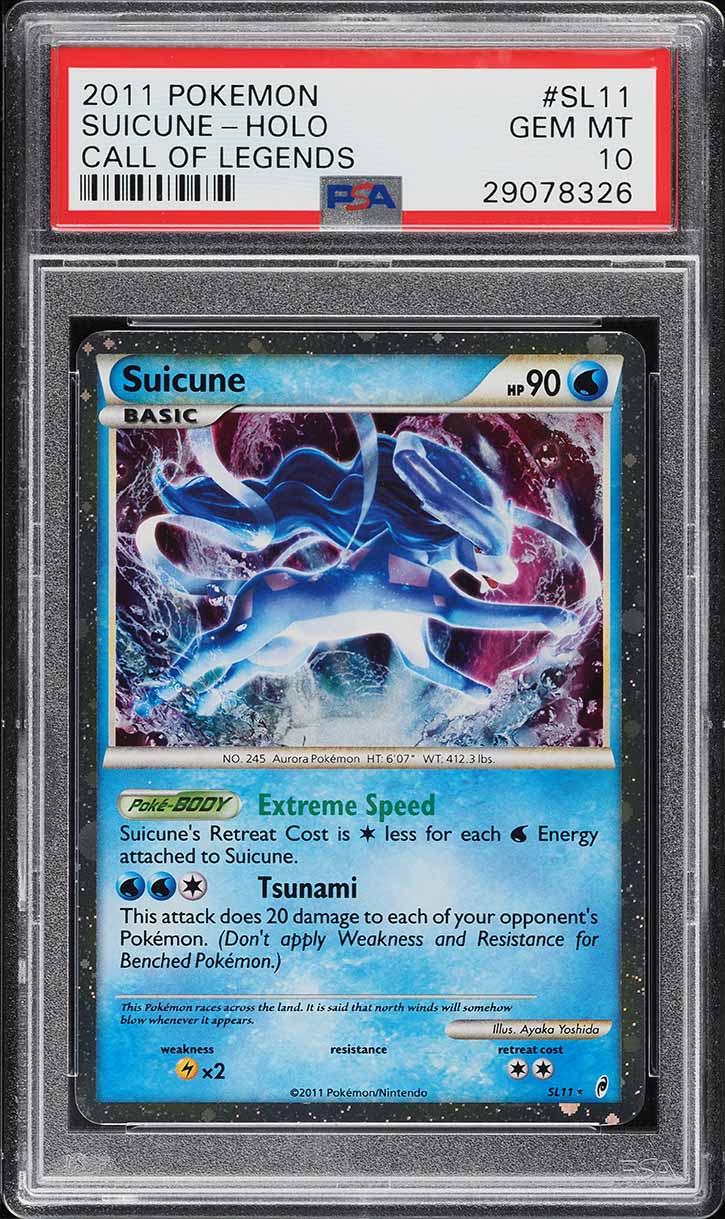 2011 Pokemon Call Of Legends Holo Suicune #SL11 PSA 10 GEM MINT