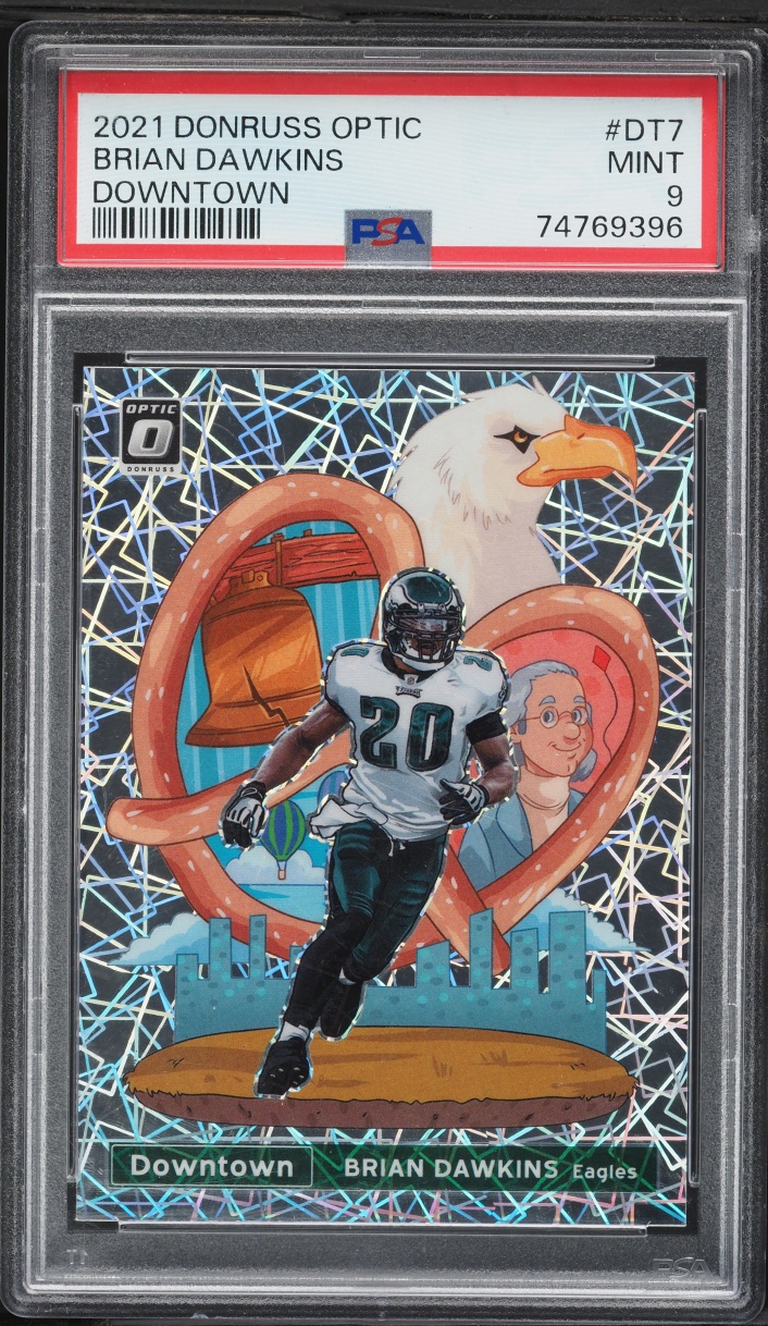 2021 Donruss Optic Downtown Prizm Brian Dawkins #DT-7 PSA 9 MINT