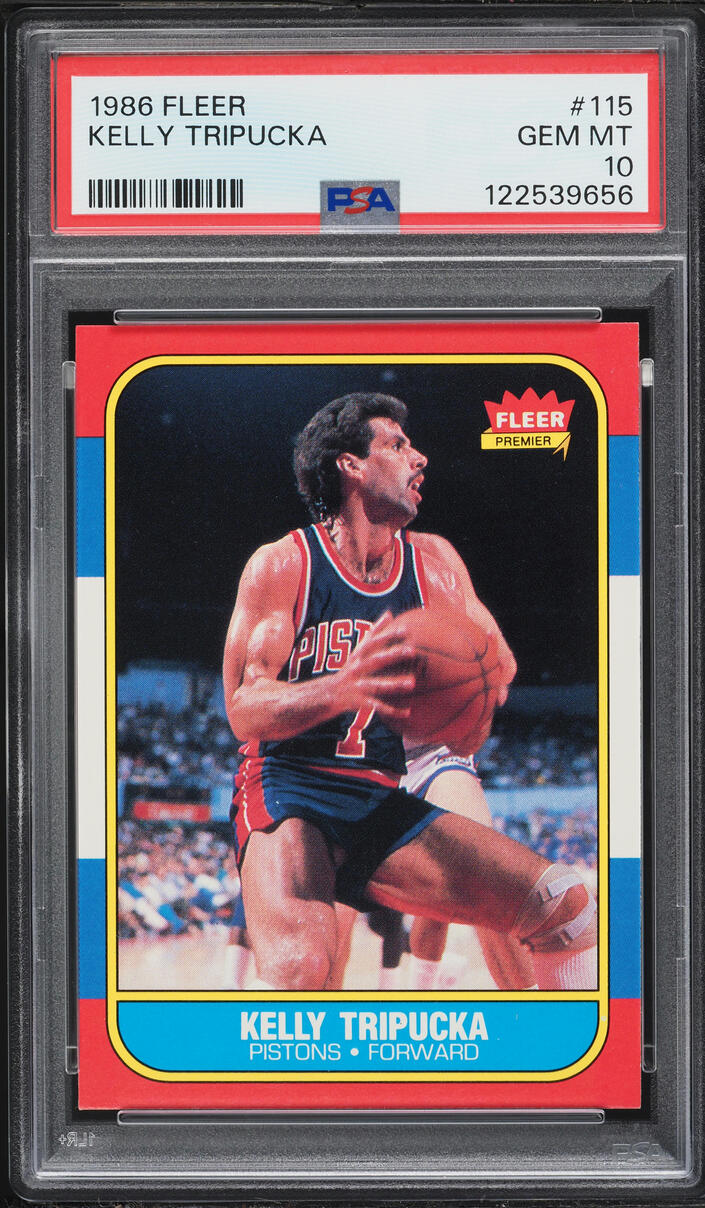 1986 Fleer Basketball Kelly Tripucka #115 PSA 10 GEM MINT