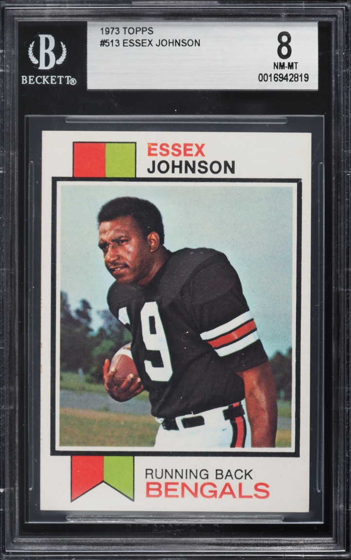 1973 Topps Football Essex Johnson ROOKIE #513 BGS 8 NM-MT