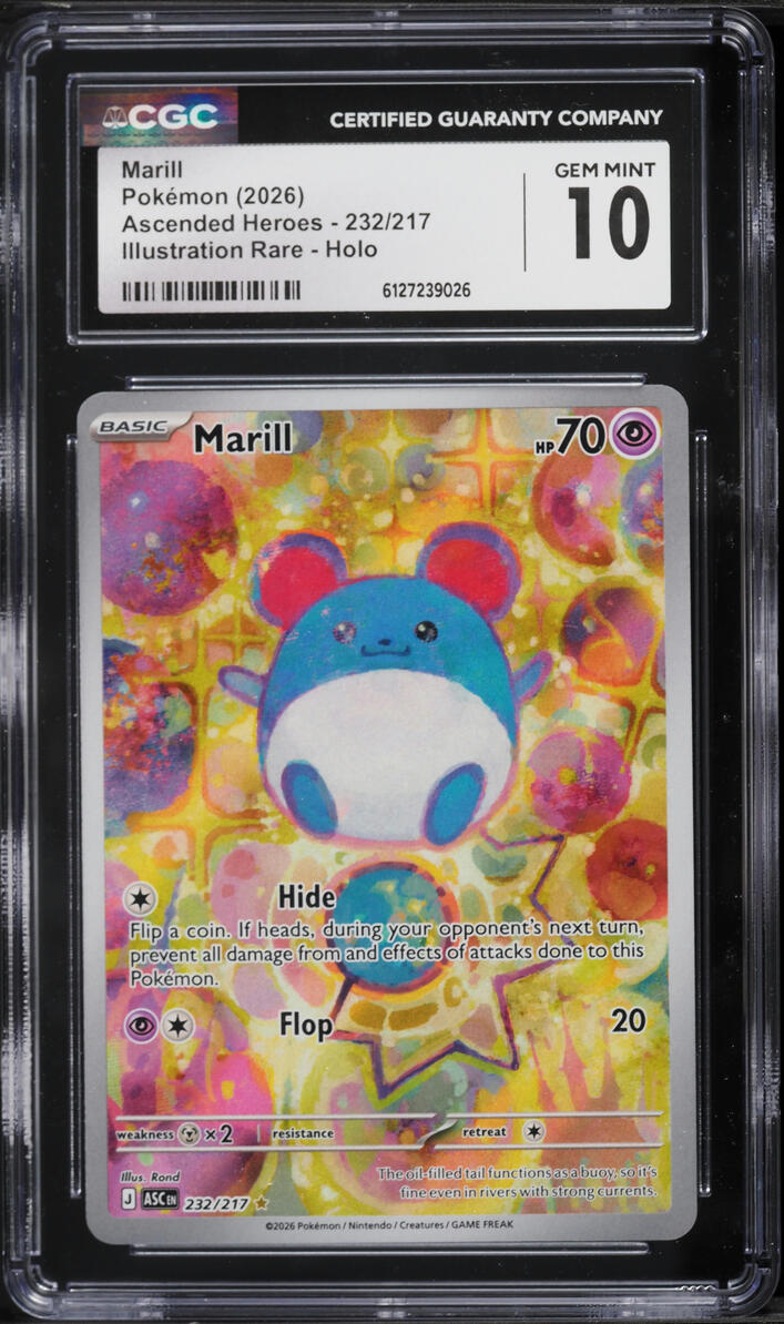2026 Pokemon Mega Ascended Heroes IR Marill #232 CGC 10 GEM MINT