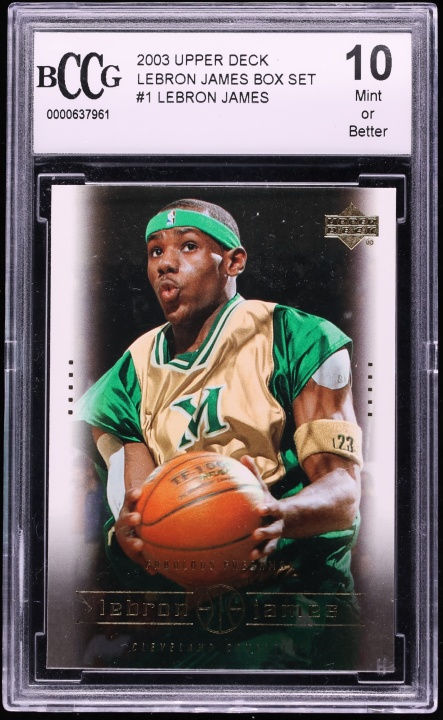 2003 Upper Deck LeBron James Box Set LeBron James ROOKIE #1 BCCG 10
