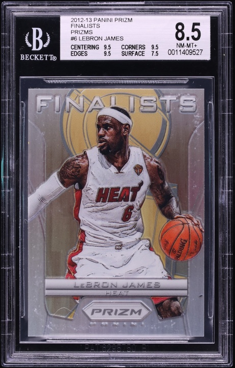 2012 Panini Prizm Finalists Silver LeBron James #6 BGS 8.5 NM-MT+