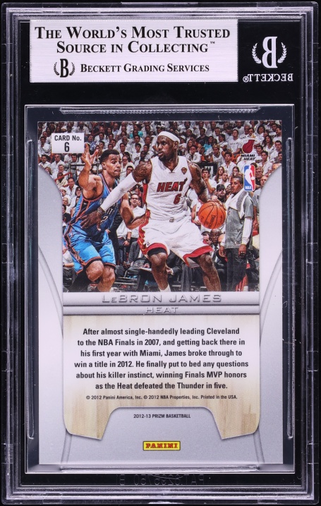 2012 Panini Prizm Finalists Silver LeBron James #6 BGS 8.5 NM-MT+ - Photo 2
