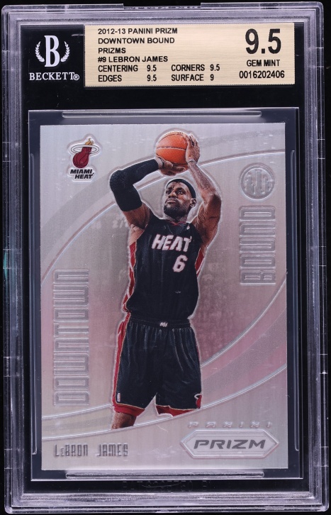 2012 Panini Prizm Downtown Bound LeBron James #9 BGS 9.5 GEM MINT