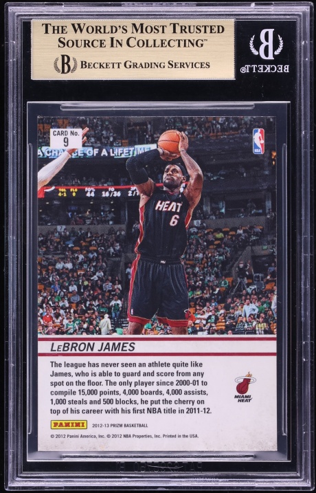 2012 Panini Prizm Downtown Bound LeBron James #9 BGS 9.5 GEM MINT - Photo 2