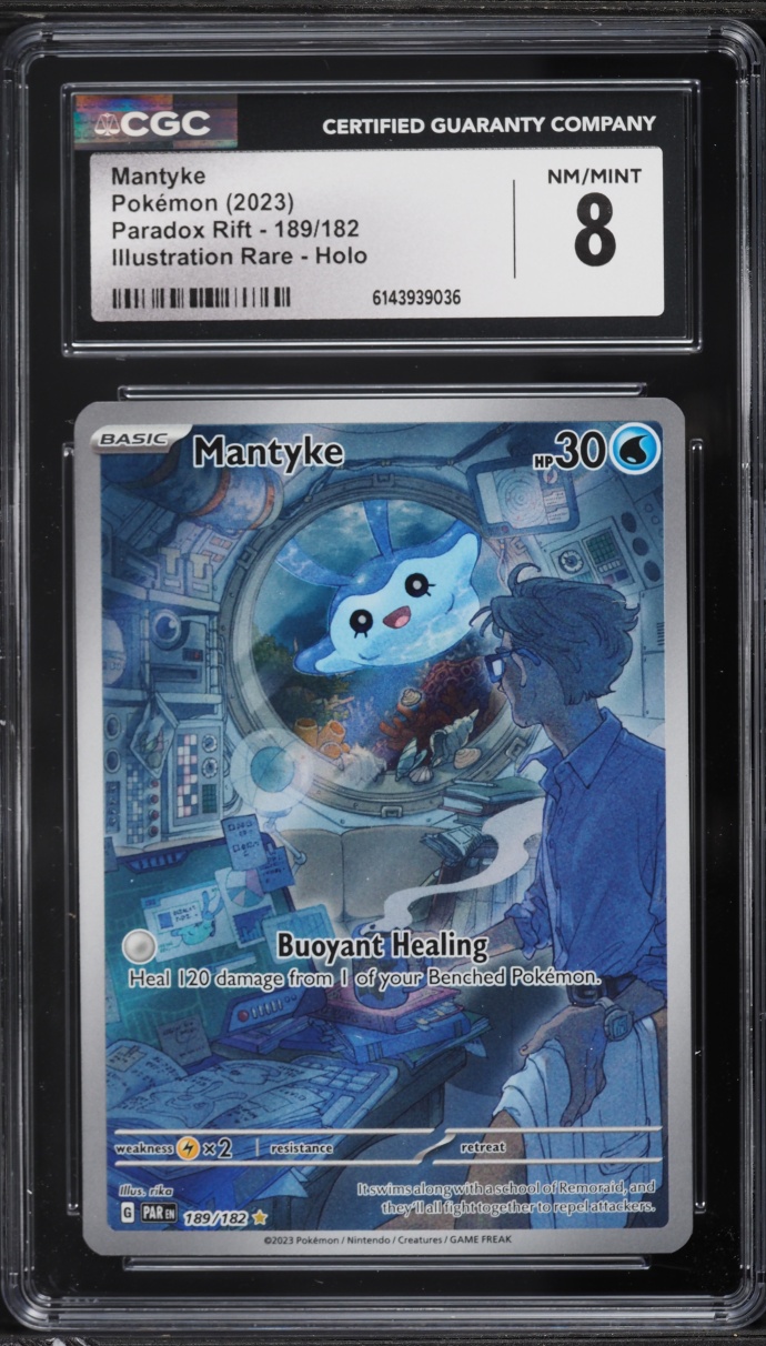 2023 Pokemon Scarlet & Violet Paradox Rift IR Mantyke #189 CGC 8 NM-MT
