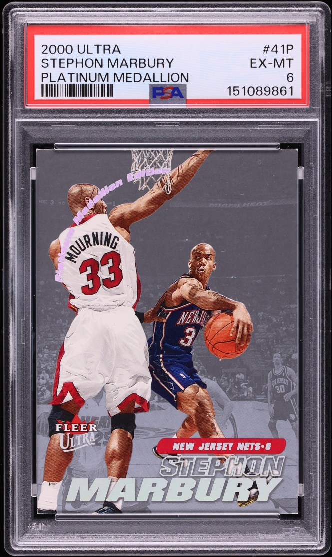 2000 Ultra Platinum Medallion Stephon Marbury /50 #41P PSA 6 EXMT