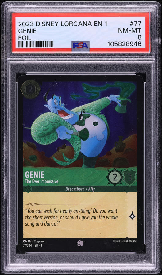 PSA10DISNEY LORCANAジーニー#209 PSA10 Disney Lorcana Card Genie Enchanted 209/204 Japanese