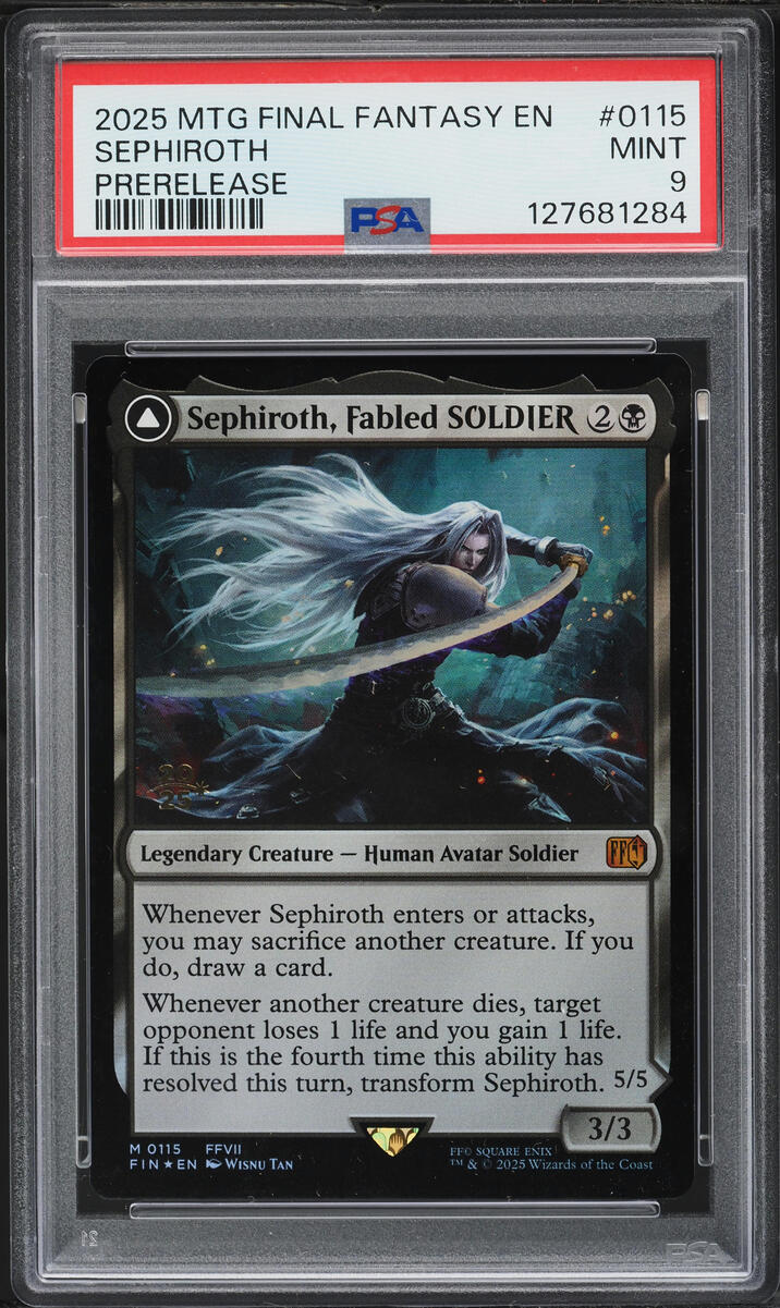 2025 Magic The Gathering MTG Final Fantasy Prerelease Sephiroth #115 PSA 9 MINT
