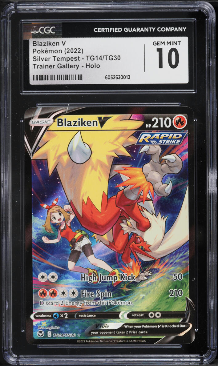 2022 Pokemon Sword & Shield Silver Tempest CHR Blaziken V #TG14 CGC 10 GEM MINT