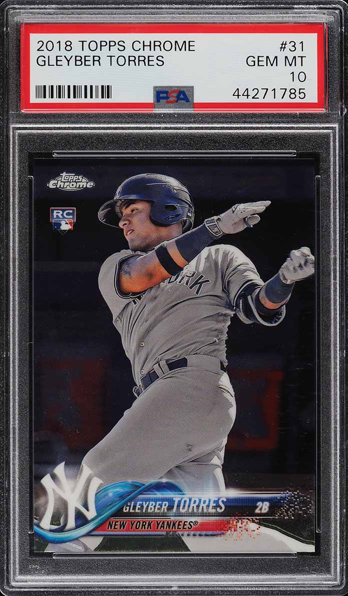 2018 Topps PSA 10 Gem Mint Gleyber Torres Baseball Card Gleyber