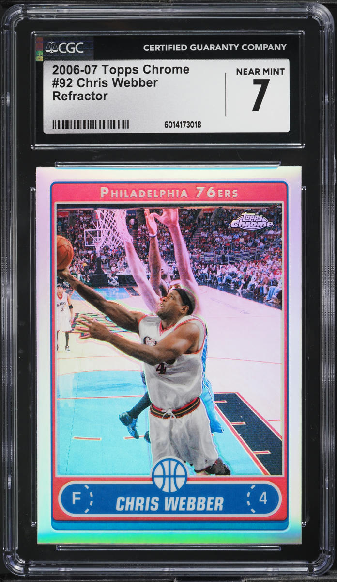 2006 Topps Chrome Refractor Chris Webber #92 CGC 7 NRMT