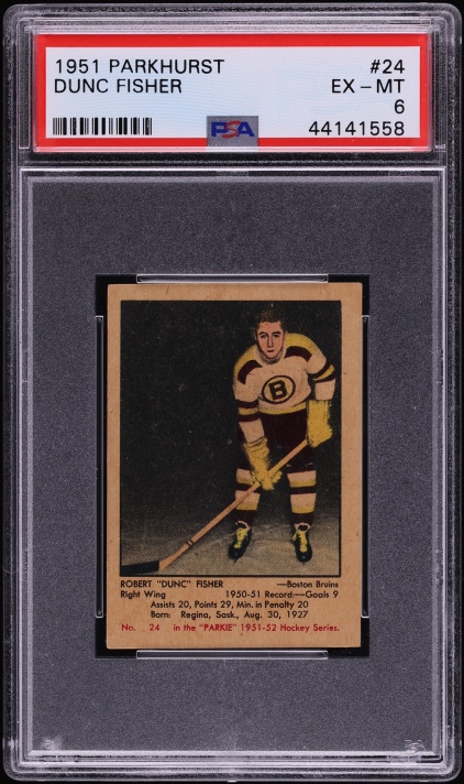 1951 Parkhurst Dunc Fisher #24 PSA 6 EXMT