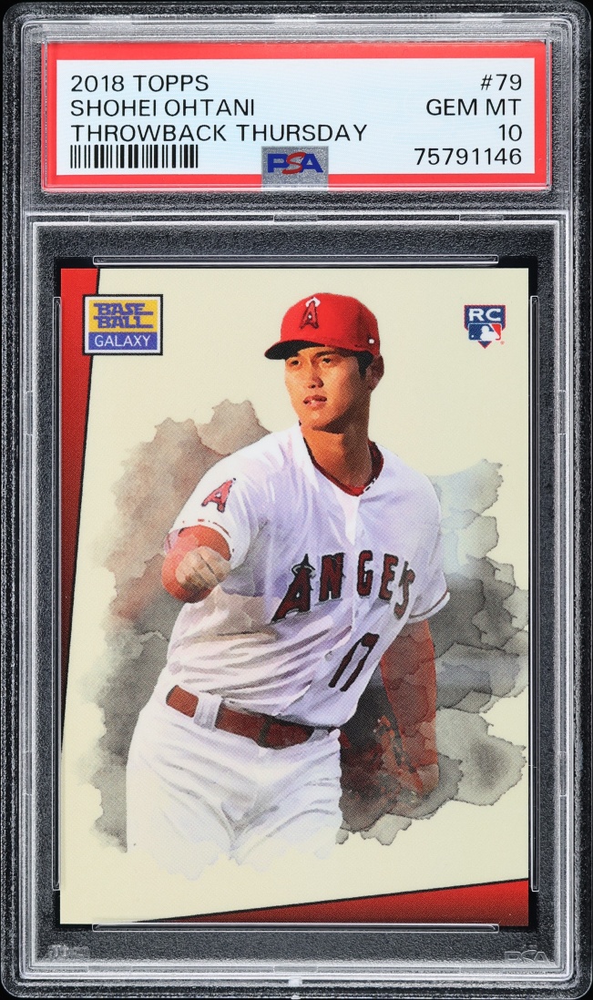2018 Topps Throwback Thursday Shohei Ohtani ROOKIE #79 PSA 10 GEM MINT