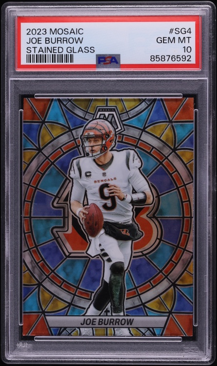 2023 Panini Mosaic Stained Glass Joe Burrow #SG-4 PSA 10 GEM MINT