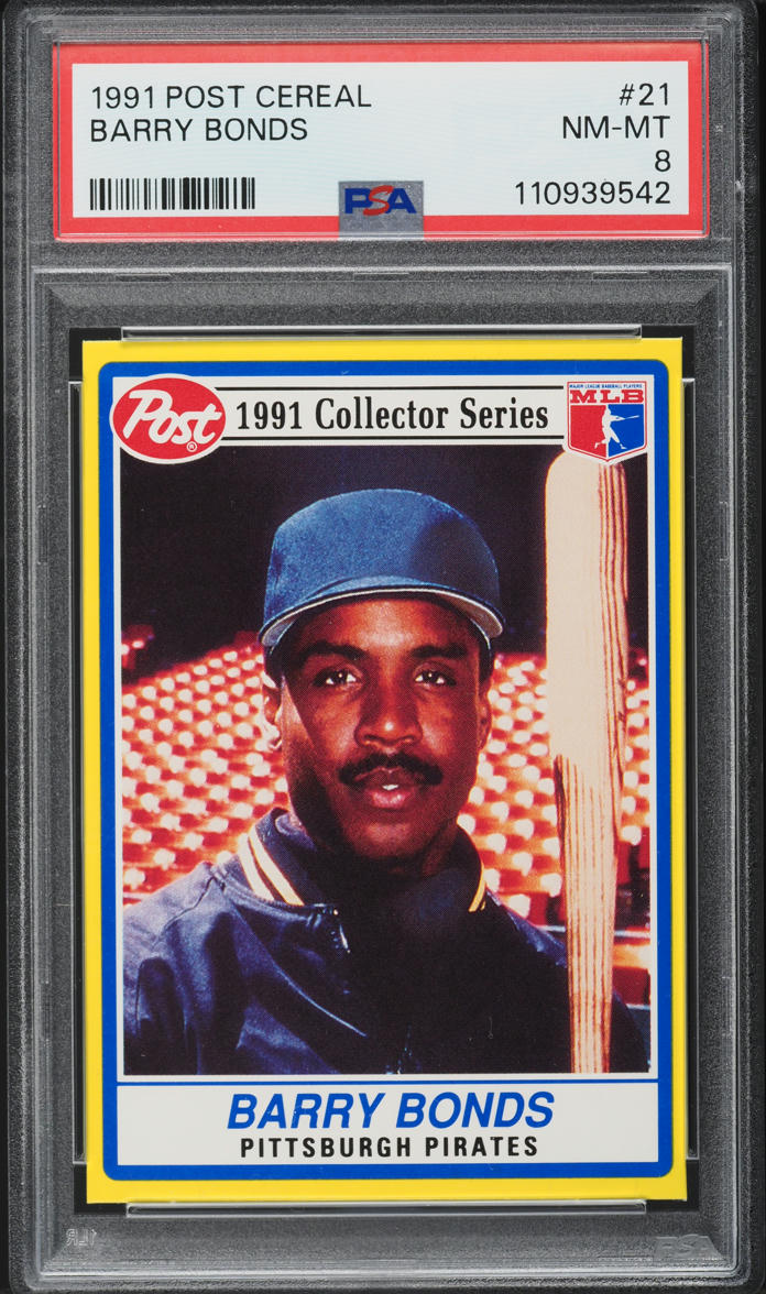 1991 Post Cereal Barry Bonds #21 PSA 8 NM-MT