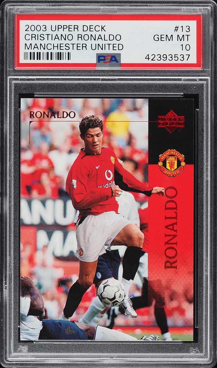 2003 Upper Deck Manchester United Cristiano Ronaldo ROOKIE #13 PSA 10 GEM MINT