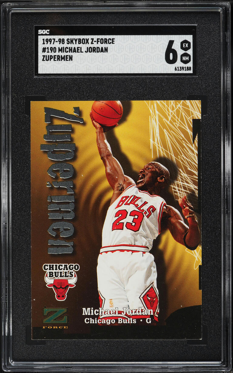 1997 Skybox Z-Force Zupermen Michael Jordan #190 SGC 6 EXMT